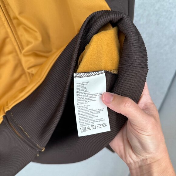 Timberland Mens VTG Y2K Full Zip Track Jacket Size M Brown Relaxed Fit Skate NEW - Picture 9 of 13